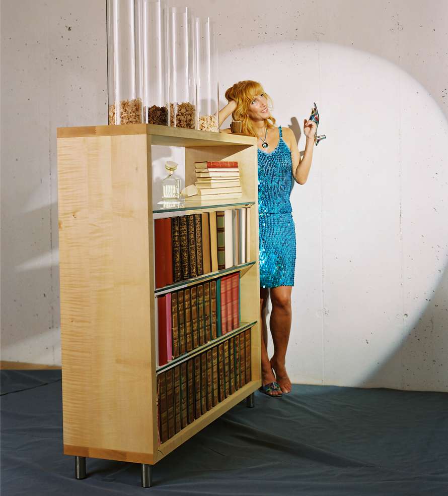 Ahorn-Massivholz als Bücherregal 
