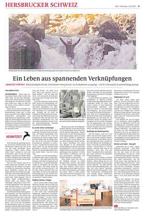 Das Portrait über herwig Danzer in der Hersbrucker Zeitung 